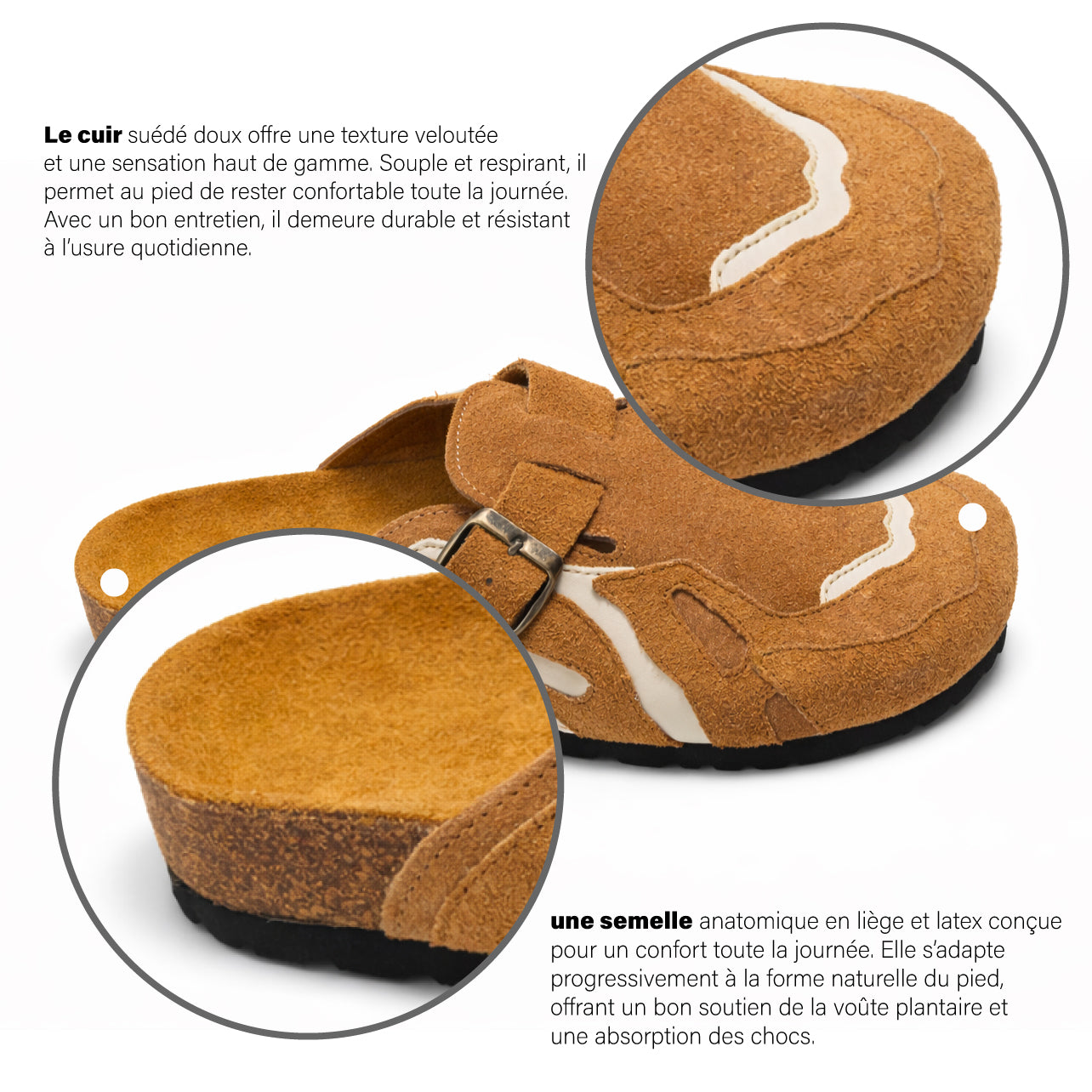 Pellmaro Sabot en suède Beige