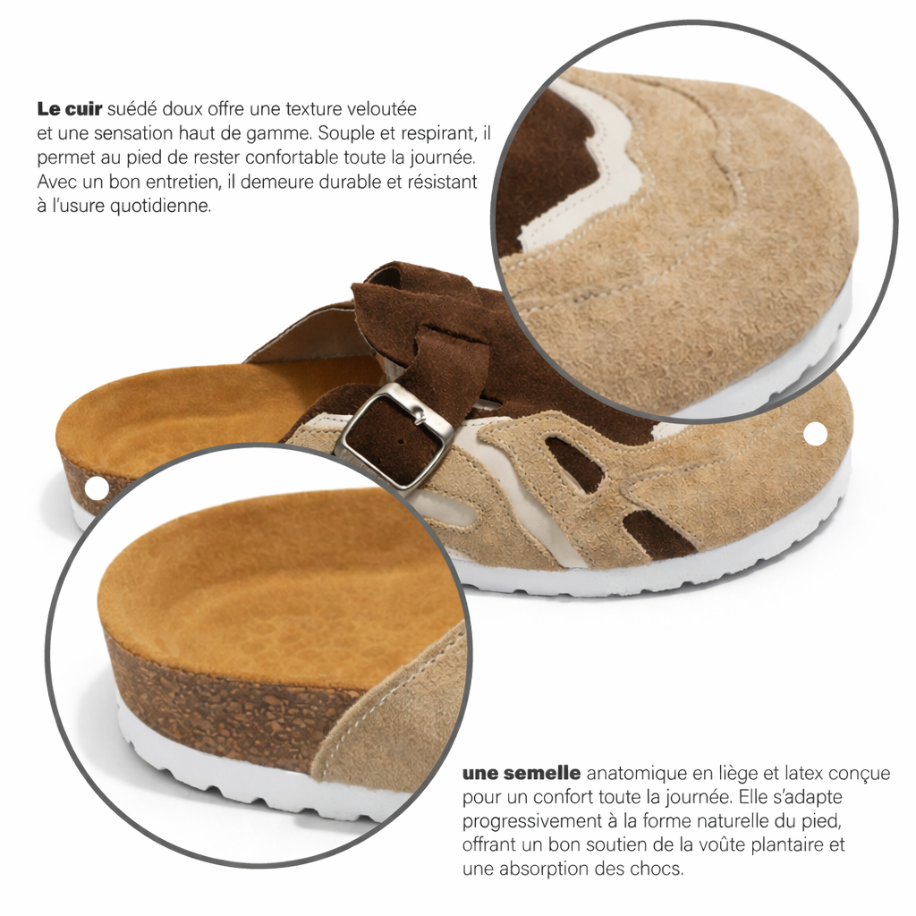 Pellmaro Sabot en suède Marron