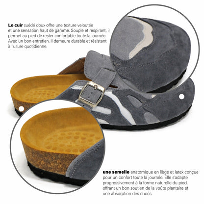 Pellmaro Sabot en suède Gris