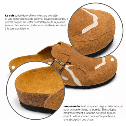 Pellmaro Sabot en suède Beige