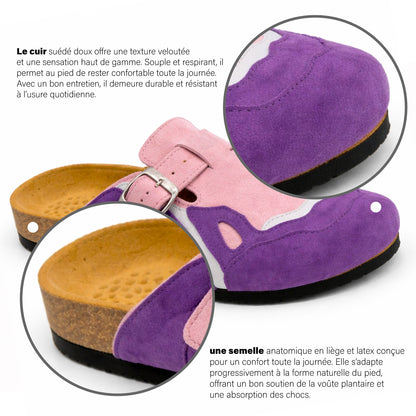 Pellmaro Sabot en suède Rose bébé / Violet