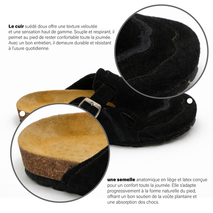 Pellmaro Sabot en suède Noir