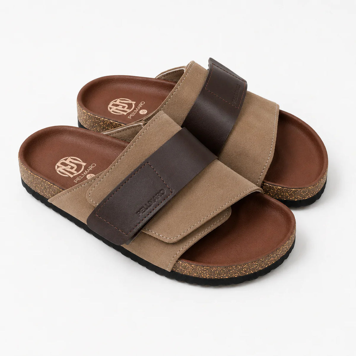 Sandales Atlas en Cuir & Daim -- Beige