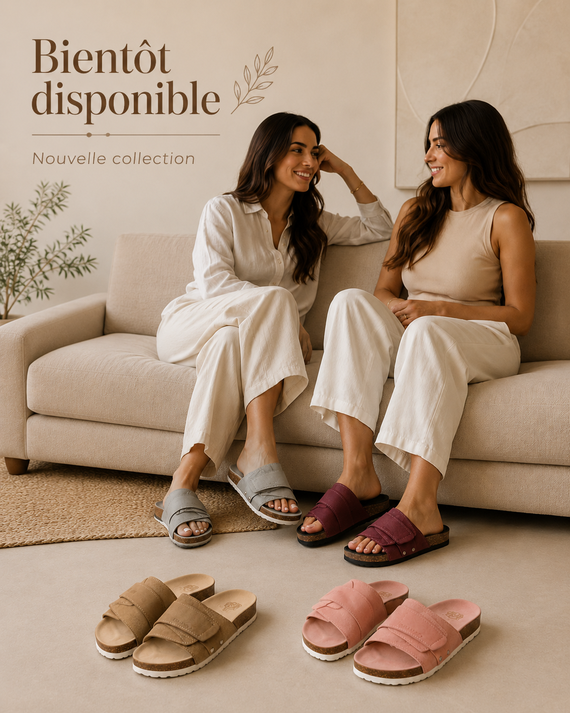 Sandales Femme Atlas en Cuir & Daim
