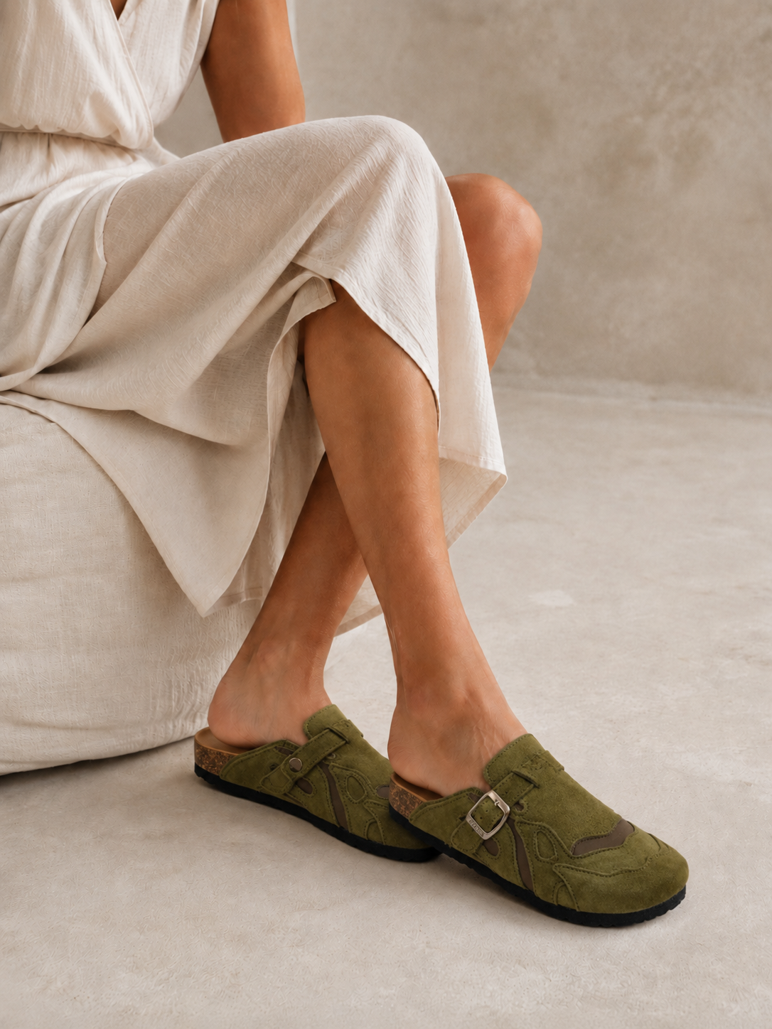 Sabots Premium Pellmaro Nomade — Vert Olive