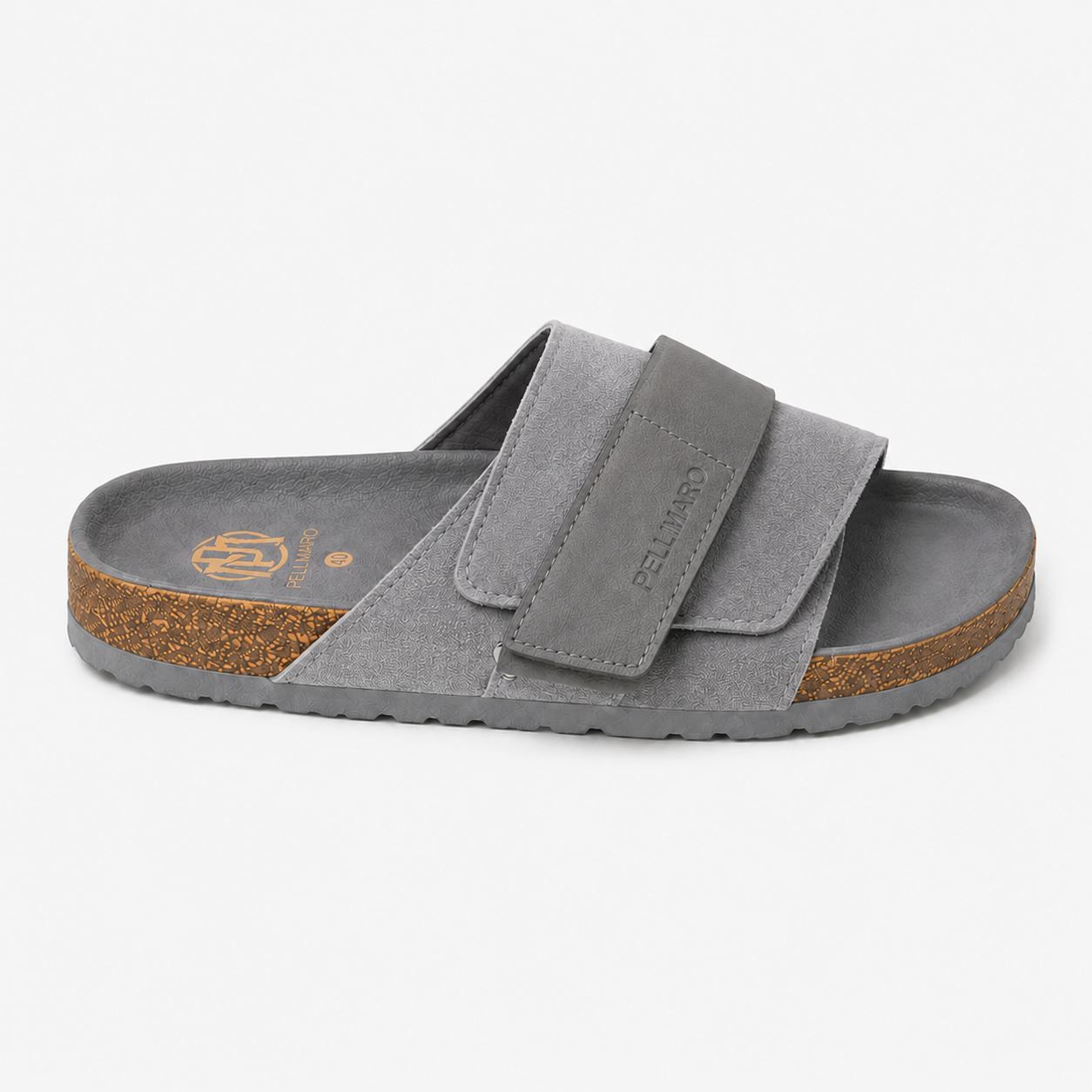 Sandales Atlas en Cuir & Daim -- Gris Minéral