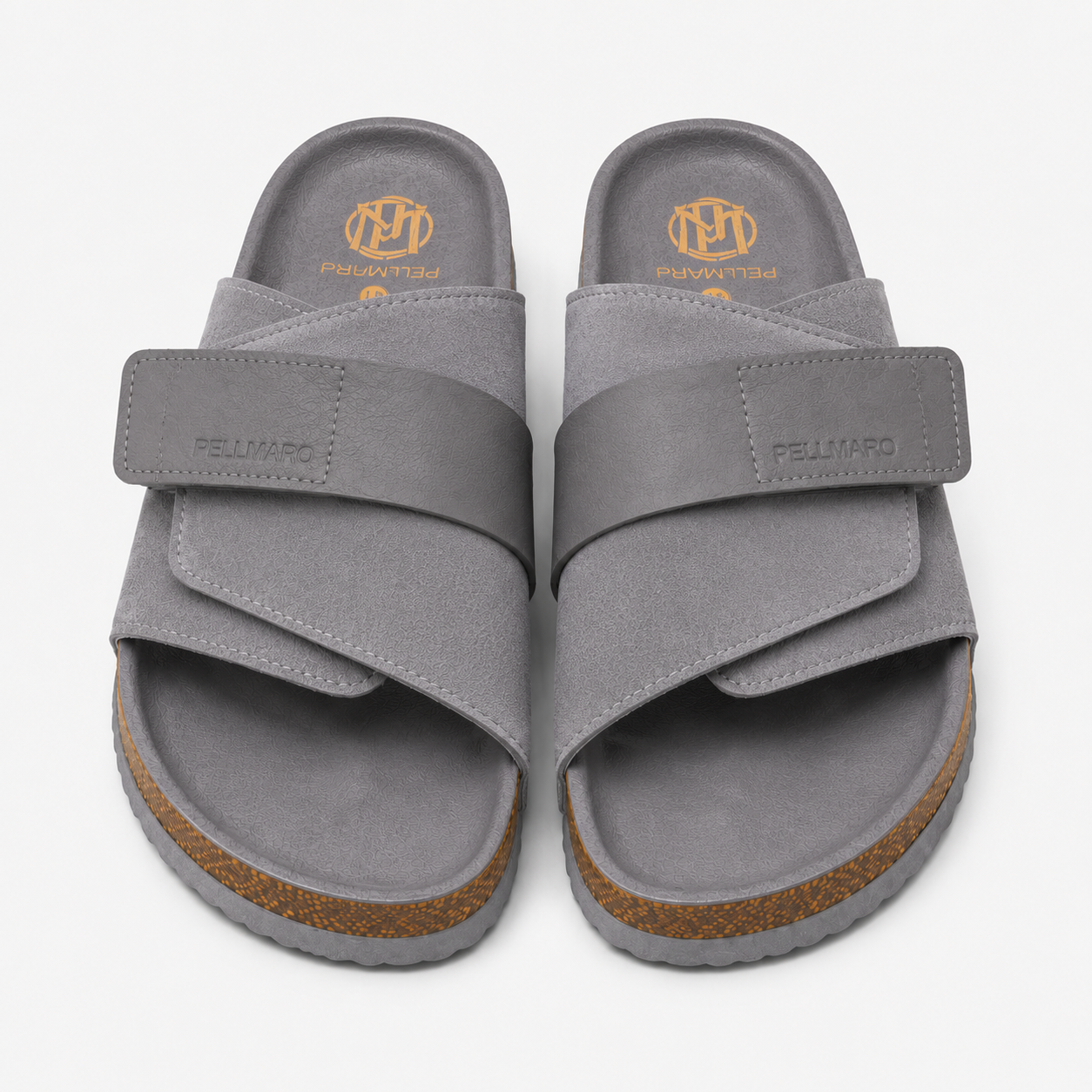 Sandales Atlas en Cuir & Daim -- Gris Minéral
