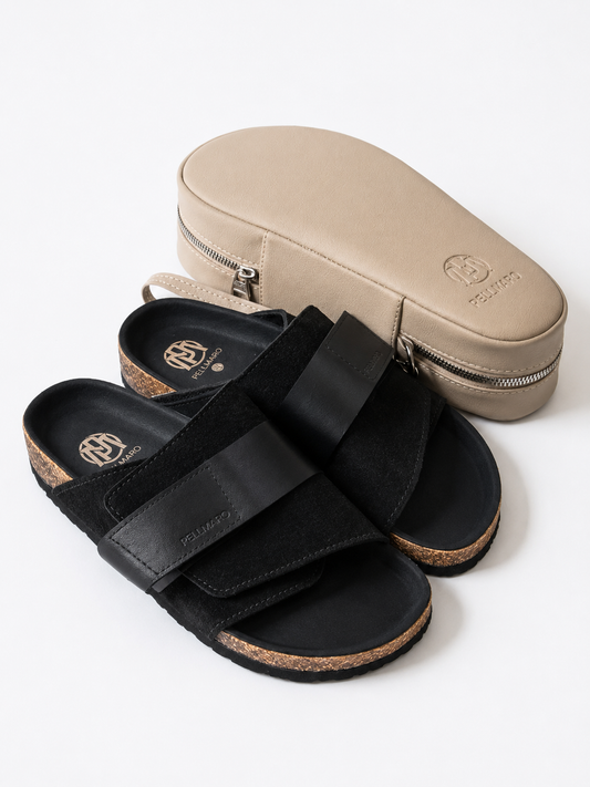 Pellmaro Sandale Daim Noir