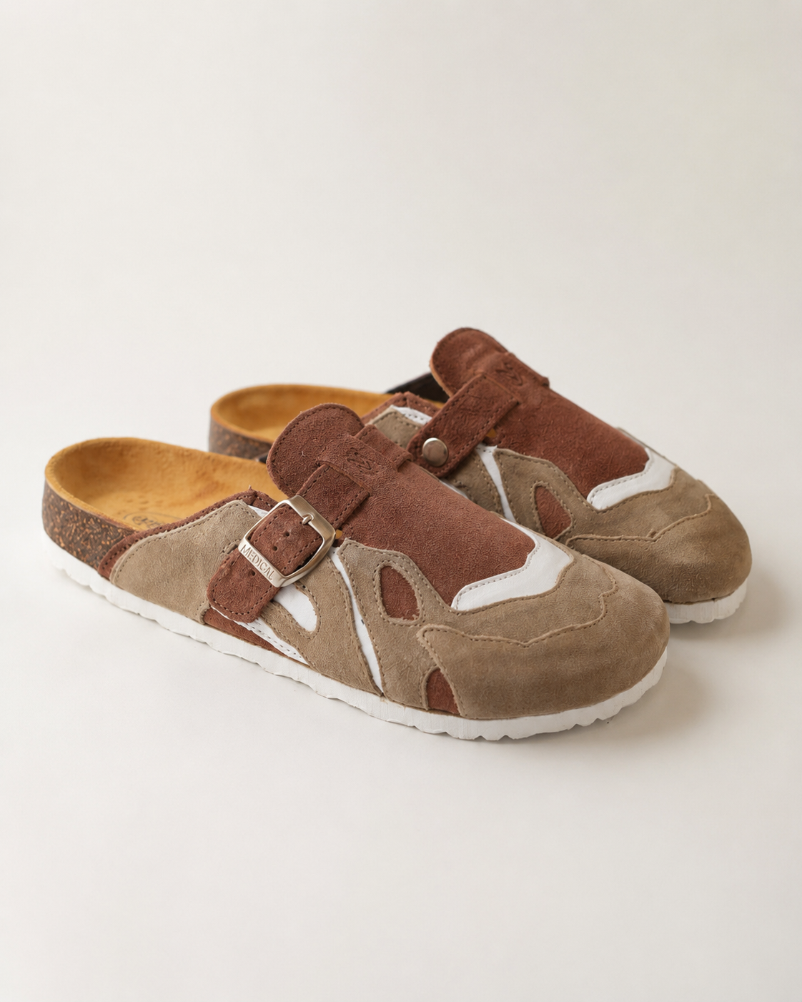 Sabots Premium Pellmaro Nomade — Beige & Marron