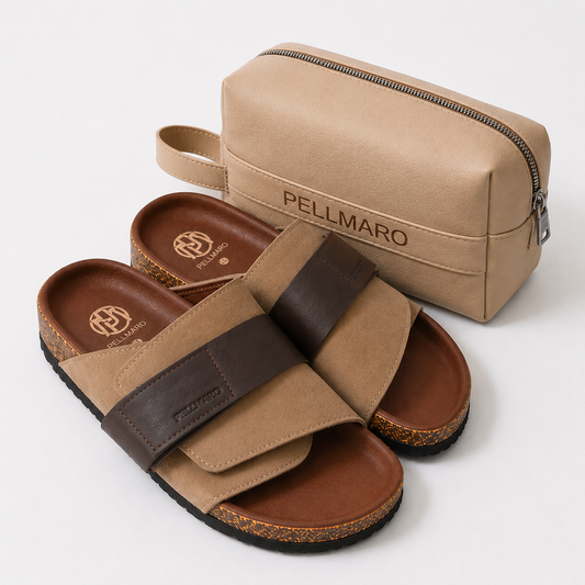 Sandales Atlas en Cuir & Daim -- Beige