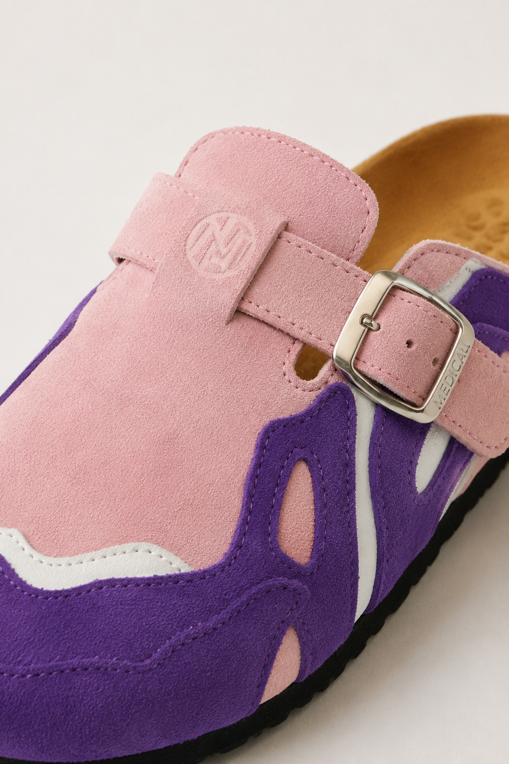 Sabots Premium Pellmaro Nomade — Rose bébé & Violet