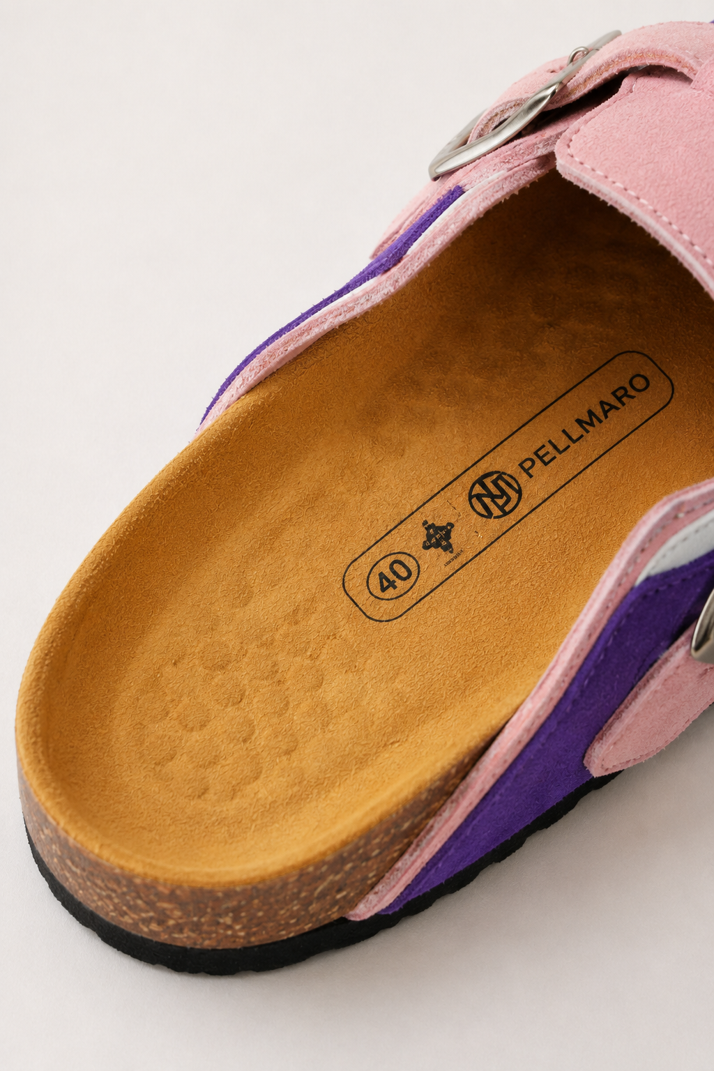 Sabots Premium Pellmaro Nomade — Rose bébé & Violet
