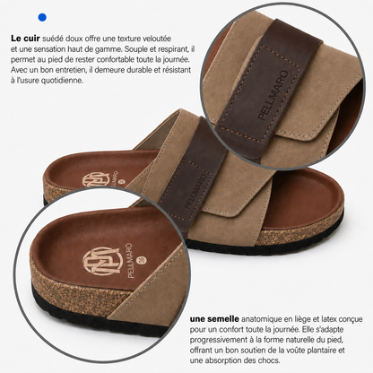 Pellmaro Sandale Daim Beige
