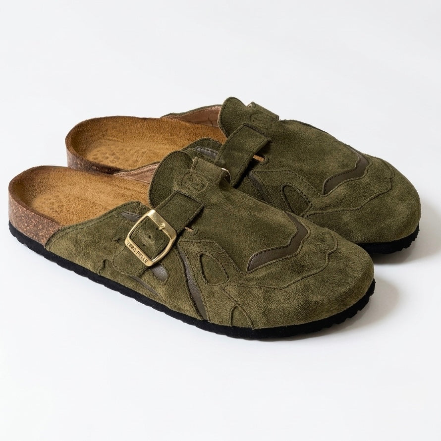Pellmaro Sabots Daim vert olive