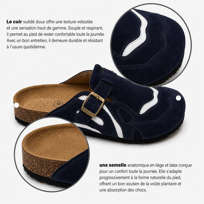 Pellmaro Sabots Daim Bleu Marine