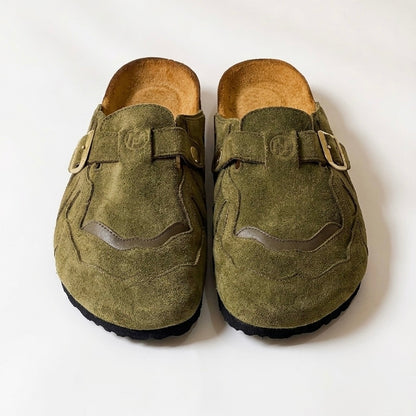 Pellmaro Sabots Daim vert olive