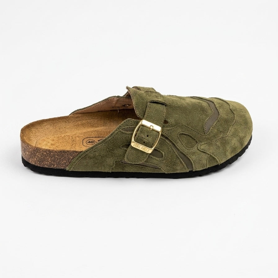 Pellmaro Sabots Daim vert olive