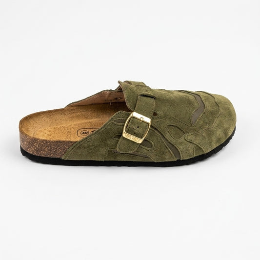 Pellmaro Sabots Daim vert olive