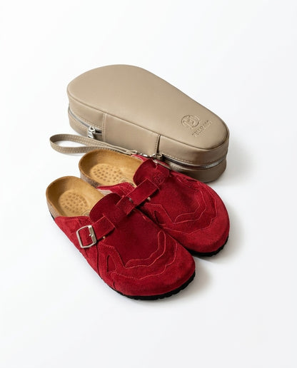Pellmaro Sabots Daim Rouge
