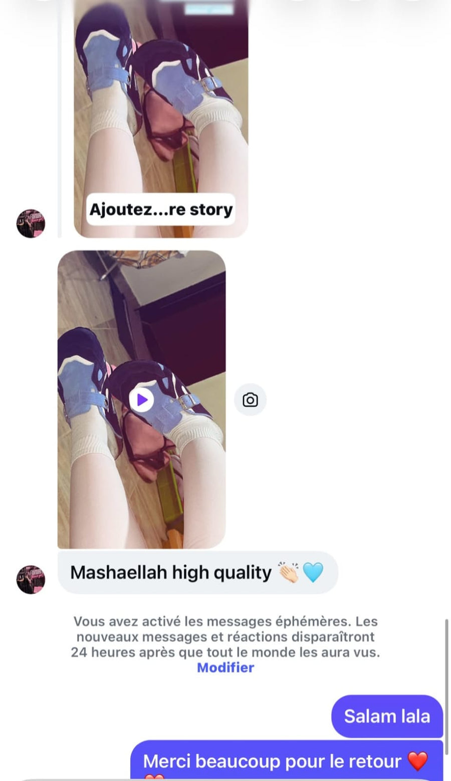 Capture d'écran d'un avis client Pellmaro