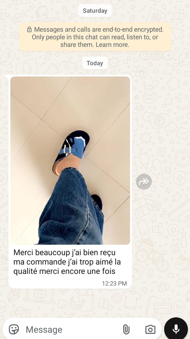 Capture d'écran d'un avis client Pellmaro
